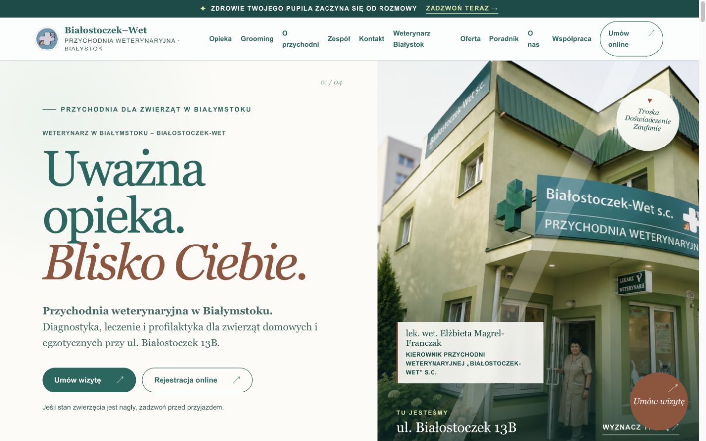 Podgląd strony Białostoczek-Wet